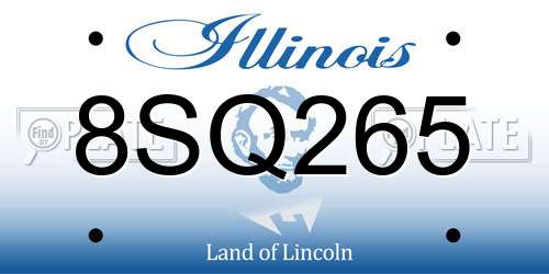 8SQ265 Illinois License Plate