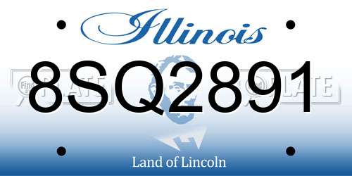 8SQ2891 Illinois License Plate