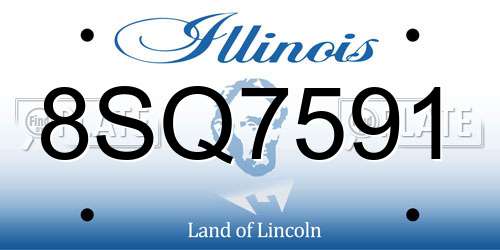 8SQ7591 Illinois License Plate