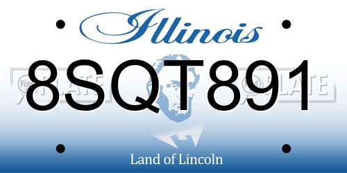 8SQT891 Illinois License Plate
