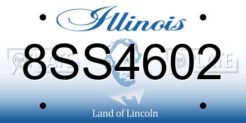 8SS4602 Illinois License Plate