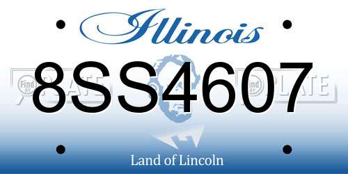 8SS4607 Illinois License Plate