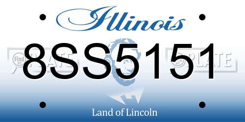 8SS5151 Illinois License Plate