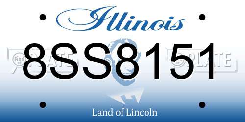8SS8151 Illinois License Plate