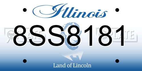 8SS8181 Illinois License Plate