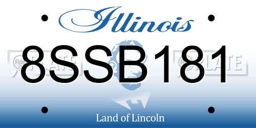 8SSB181 Illinois License Plate