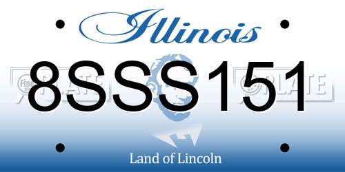 8SSS151 Illinois License Plate