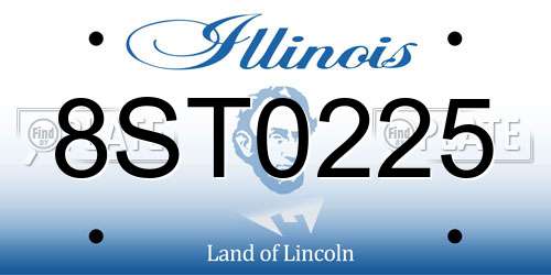 8ST0225 Illinois License Plate