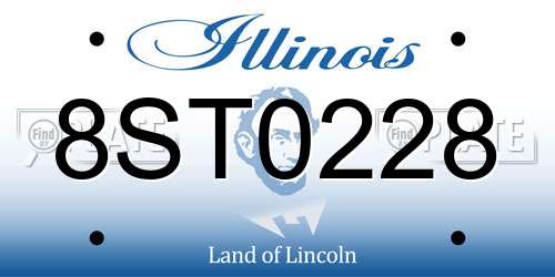 8ST0228 Illinois License Plate