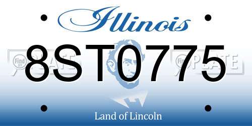8ST0775 Illinois License Plate