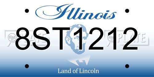 8ST1212 Illinois License Plate