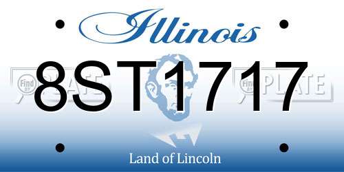 8ST1717 Illinois License Plate