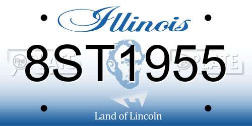8ST1955 Illinois License Plate