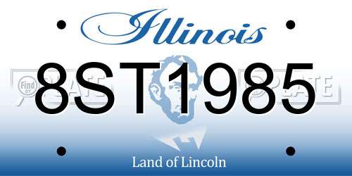 8ST1985 Illinois License Plate