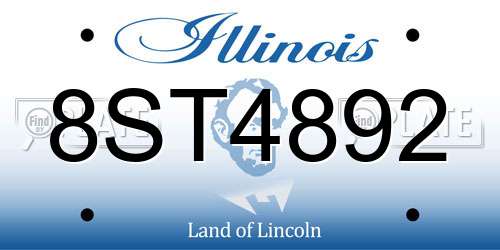 8ST4892 Illinois License Plate