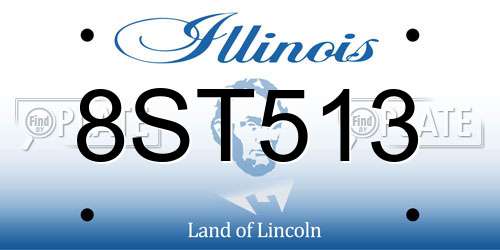 8ST513 Illinois License Plate