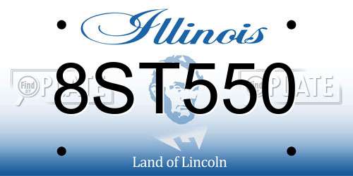 8ST550 Illinois License Plate