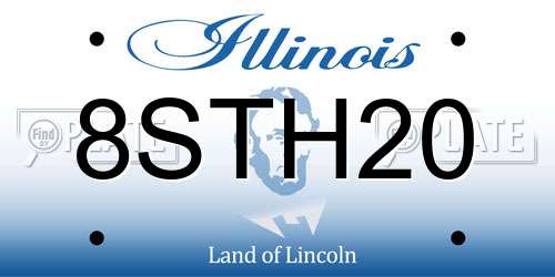 8STH20 Illinois License Plate
