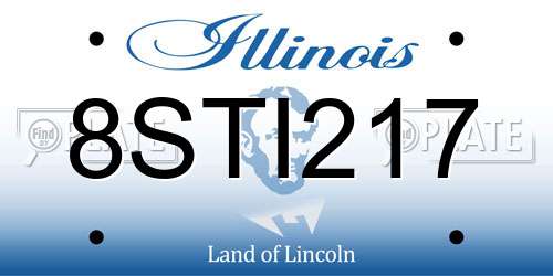 8STI217 Illinois License Plate