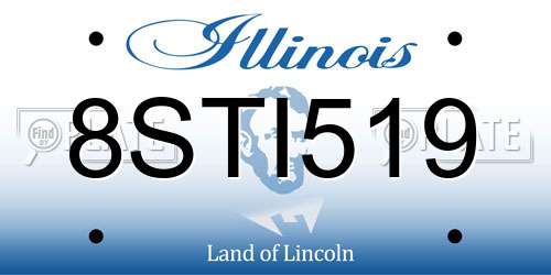 8STI519 Illinois License Plate