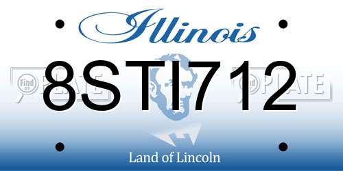 8STI712 Illinois License Plate