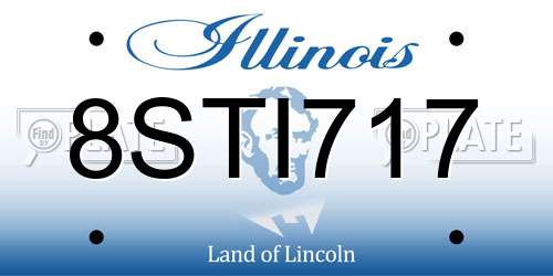 8STI717 Illinois License Plate