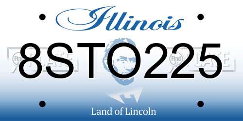 8STO225 Illinois License Plate