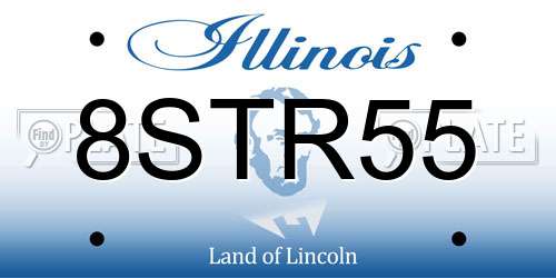 8STR55 Illinois License Plate