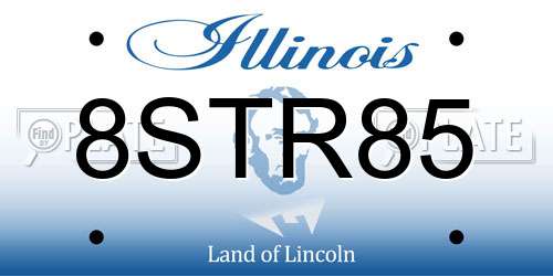 8STR85 Illinois License Plate