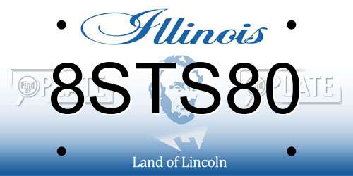 8STS80 Illinois License Plate