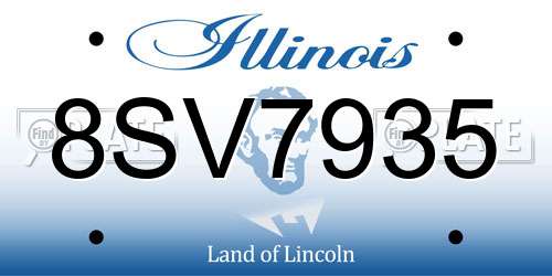 8SV7935 Illinois License Plate