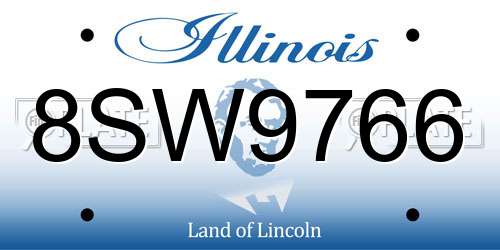 8SW9766 Illinois License Plate