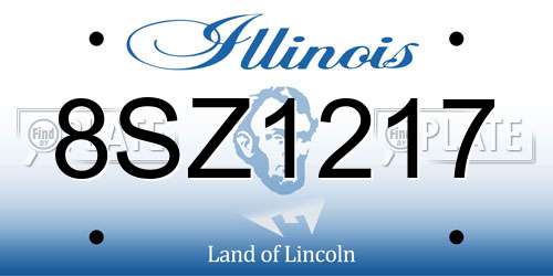 8SZ1217 Illinois License Plate