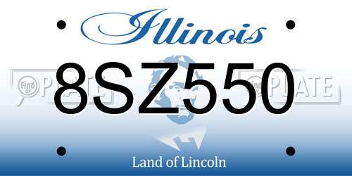 8SZ550 Illinois License Plate