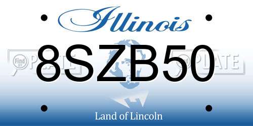 8SZB50 Illinois License Plate