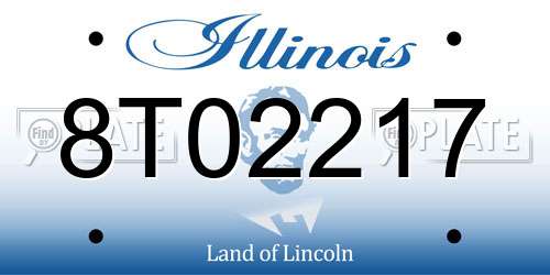 8T02217 Illinois License Plate