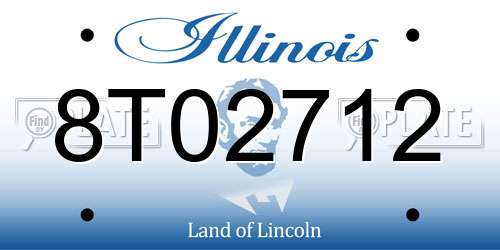 8T02712 Illinois License Plate