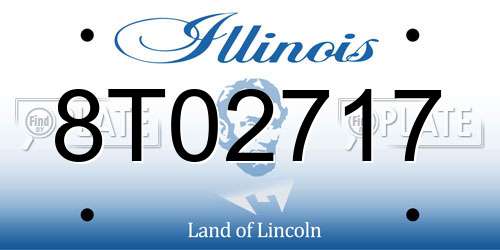 8T02717 Illinois License Plate