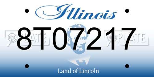 8T07217 Illinois License Plate