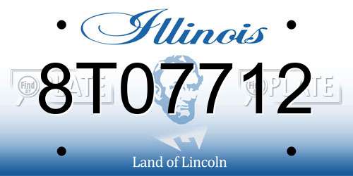 8T07712 Illinois License Plate