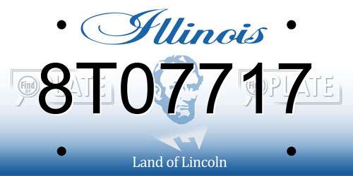 8T07717 Illinois License Plate
