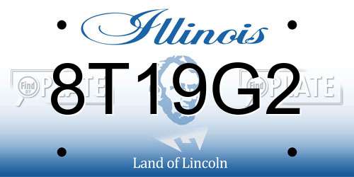 8T19G2 Illinois License Plate