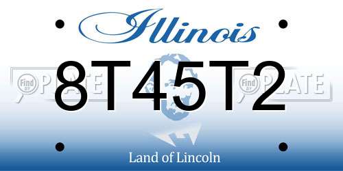 8T45T2 Illinois License Plate