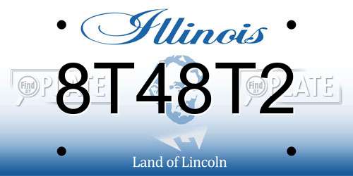 8T48T2 Illinois License Plate