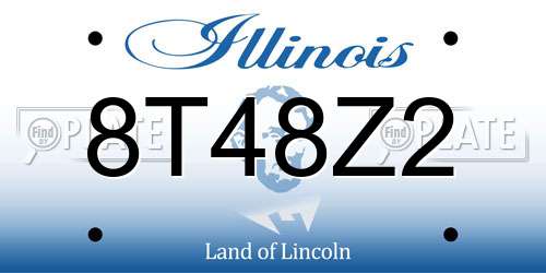 8T48Z2 Illinois License Plate