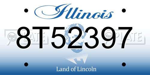 8T52397 Illinois License Plate