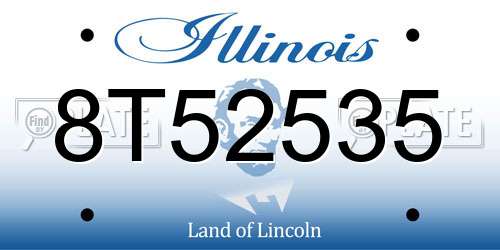 8T52535 Illinois License Plate