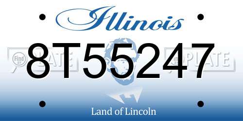 8T55247 Illinois License Plate