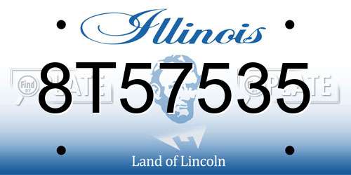 8T57535 Illinois License Plate