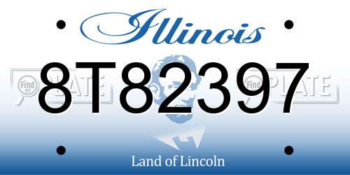 8T82397 Illinois License Plate